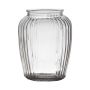 Vaso di vetro NOLAN, strisce verticali, trasparente, 19,5cm, Ø15,5cm