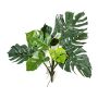 Filodendro artificiale Monstera Deliciosa CYDEN, radici, bastoncino, verde, 75 cm