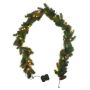 Ghirlanda decorativa abete rosso FLIK, pigne, LED, batteria inclusa, verde, 180 cm