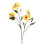 Ramo decorativo Ibisco TRUGEN con fiori, giallo-rosa, 85 cm
