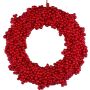 Ghirlanda artificiale con bacche di sorbo MUVLO, rossa, Ø 28 cm