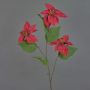 Ramo di poinsettia di velluto TONZI, rosso, 80cm, Ø14cm