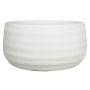 Fruttiera in ceramica TIAM con scanalature, bianco-opaco, 14cm, Ø29cm