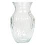 Vaso da tavolo in vetro CATLYN con scanalature ritorte, trasparente, 20cm, Ø13cm