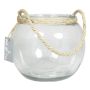 Vaso a sfera in vetro DAVY con manico, trasparente, 15cm, Ø18cm