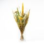 Bouquet di fiori secchi ELEANOR con pannocchie, giallo-verde, 65cm, Ø14cm