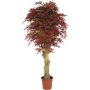 Albero artificiale Acero giapponese ATEMIS, tronco naturale, rosso-marrone, 200 cm - Made in Italy