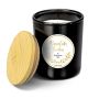 Portacandela MELIDA con candela profumata, Warm Cider Bourbon, bianco-nero, 9,3 cm, Ø7,9 cm, 35 h
