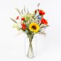 Bouquet artificiale PALILA, rosso-blu-giallo, 80cm, Ø40cm