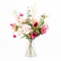 Bouquet artificiale invernale ROSALINE, rosa-rosa, 60 cm, Ø 45 cm