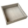 Vassoio decorativo quadrato in legno MARTAL, naturale e leggermente sbiancato, 30x30x4cm