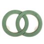 Massa modellabile Ökodur auto fedi nuziali ARAKAWA, decorazione per matrimoni, con ventosa, base in legno naturale, verde, 31x47x4 cm