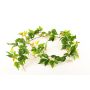 Ghirlanda artificiale di vite vergine a tre punte LEDURANA, Eco Collection, verde-arancione, 150 cm
