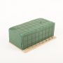 Ökodur Decorazioni funerarie Schiuma floreale VESDO con rete metallica, bordo con impugnatura, base in legno naturale, verde, 22,5x11x8,5 cm