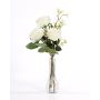 Boquet di rose finte SIMONY con accessori, crema, 45cm, Ø20cm