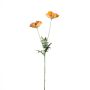 Ramo di fiori artificiali papavero GUNDULA, Eco Collection, arancione-giallo, 70 cm, Ø7-8 cm