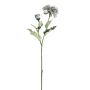 Ramo decorativo Zinnie GUNDISINE, Eco Collection, grigio-blu, 65 cm, Ø 9 cm
