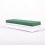 Vaso rettangolare con supporto per fiori freschi MOMOKO per composizioni floreali, verde-bianco, 24,5x9x4,5 cm