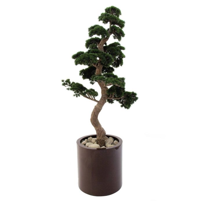 Pino bonsai finto DOMENICO resistente alle intemperie verde 170cm - Alberi  artificiali