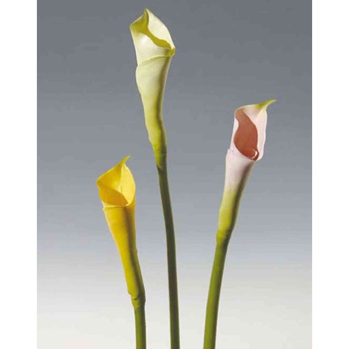 Anthurium Artificiale a cespuglio Lorie, 4 Fiori, Crema
