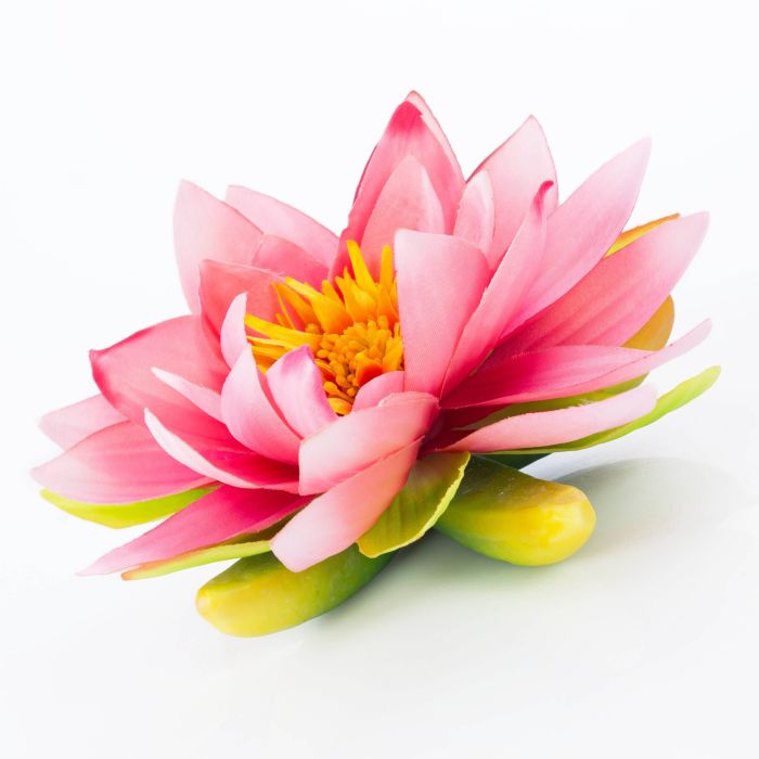 Fiore di loto artificiale SANJANA, rosa, 45cm, Ø16cm