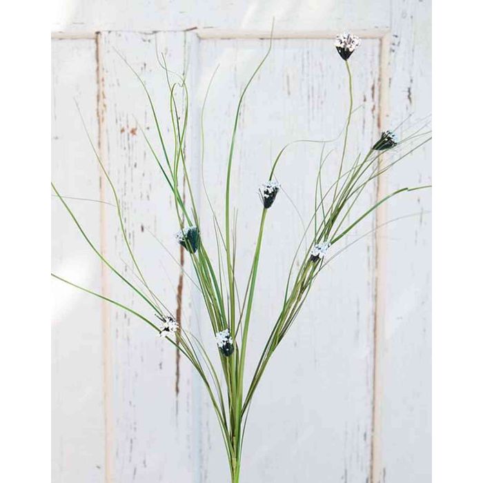 AMILO Pianta Artificiale Carice Su Stelo, Verde-marrone, Altezza 65 Cm, Per Decorazione