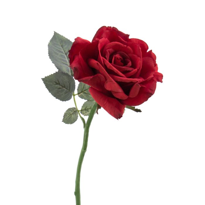 Rosa finta QUINZY, rosso, 30cm, Ø12cm - Fiori artificiali