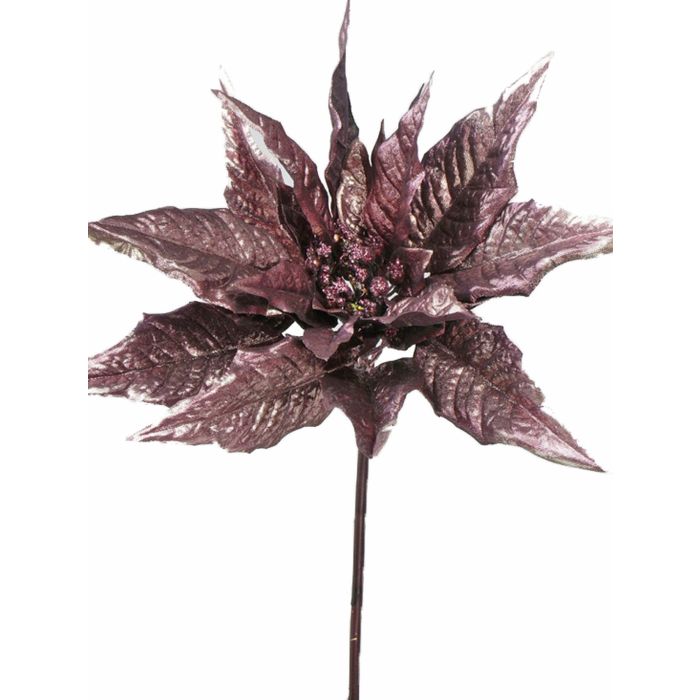 6 Stelle Di Natale Artificiali Con Glitter, Fiori Rossi Decorativi In Plastica, Dimensioni 16x16 Cm, Per Albero E Centrotavola Natalizio - 2
