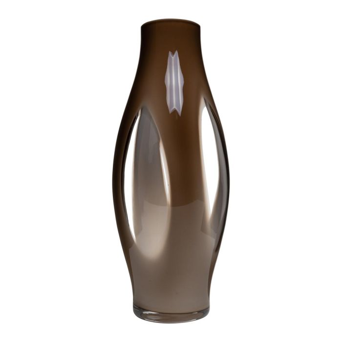 INNA-Glas Vaso Da Pavimento ANNA OCEAN - Conico In Vetro Trasparente, Altezza 50 Cm - Fioriera Design Per Piante Grandi
