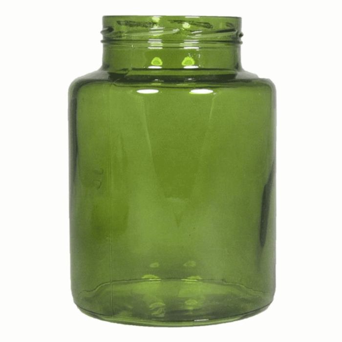 Sass & Belle - Set Di 3 Vasi In Vetro Verde Oliva Per Boccioli - Forme Organiche - 3
