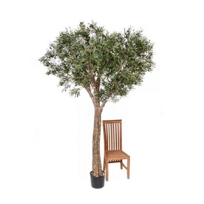 Ulivo artificiale 182cm con 1296 foglie 72 frutti, Ulivo finto in vaso