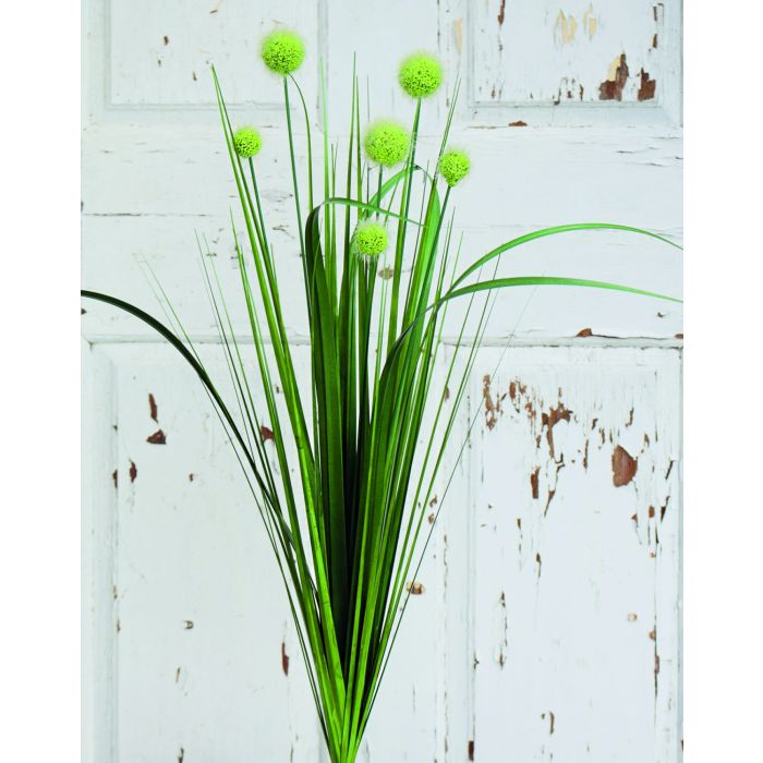 Carice di plastica AMILO su stelo, verde-marrone, 65cm