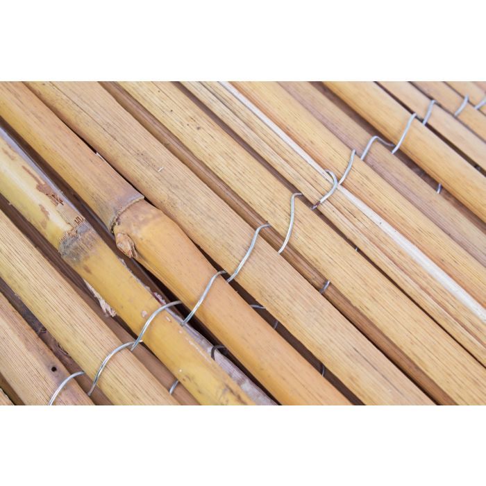 Stuoia di protezione visiva BALU in bambù spaccato, colore naturale,  500cmx150cm