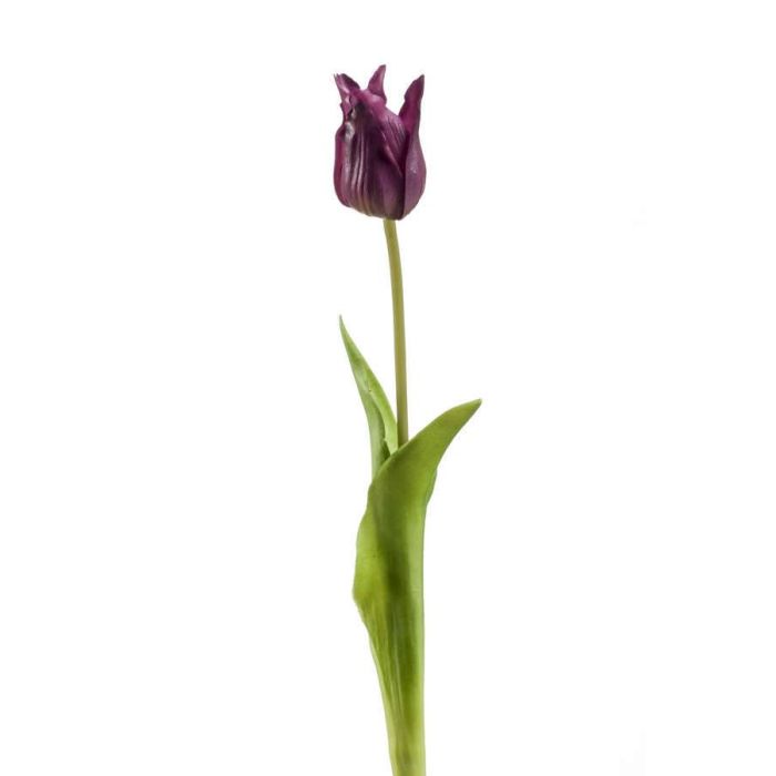 Klocke Tulipano Artificiale In Vaso, Altezza 26 Cm, Colore Crema Con Fiore Aperto, Realistico E Di Alta Qualità
