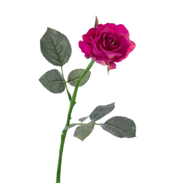 Rosa finta ELLI, fucsia, 60cm, Ø8cm - Fiori artificiali