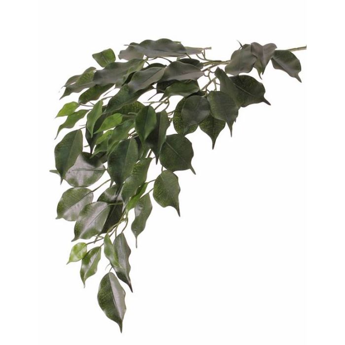 Ramo di Mango Decorativo TENIEL con 40 Foglie, Verde, difficilmente infiammabile, 55cm - Mango Artificiale/Mango pianta