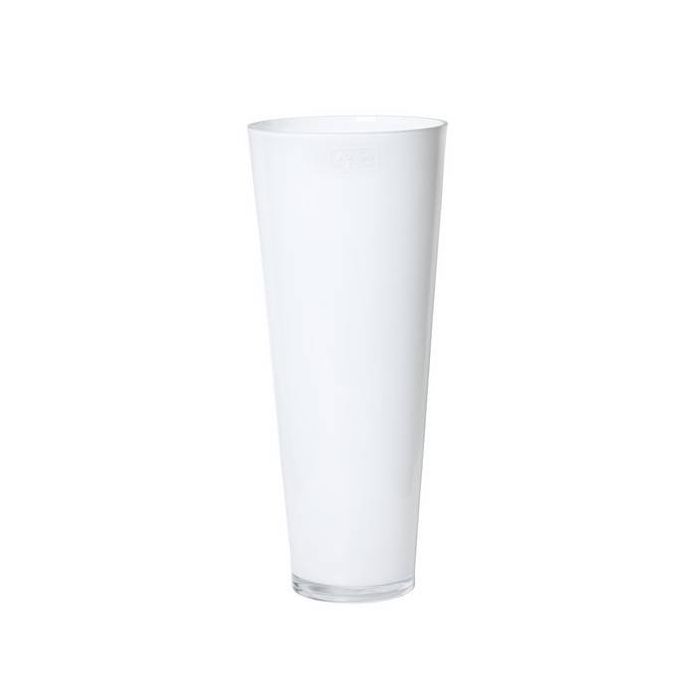 INNA-Glas Vaso Conico Anna Earth In Vetro Bianco | 15x11 Cm, Stile Moderno Per Fiori - 5
