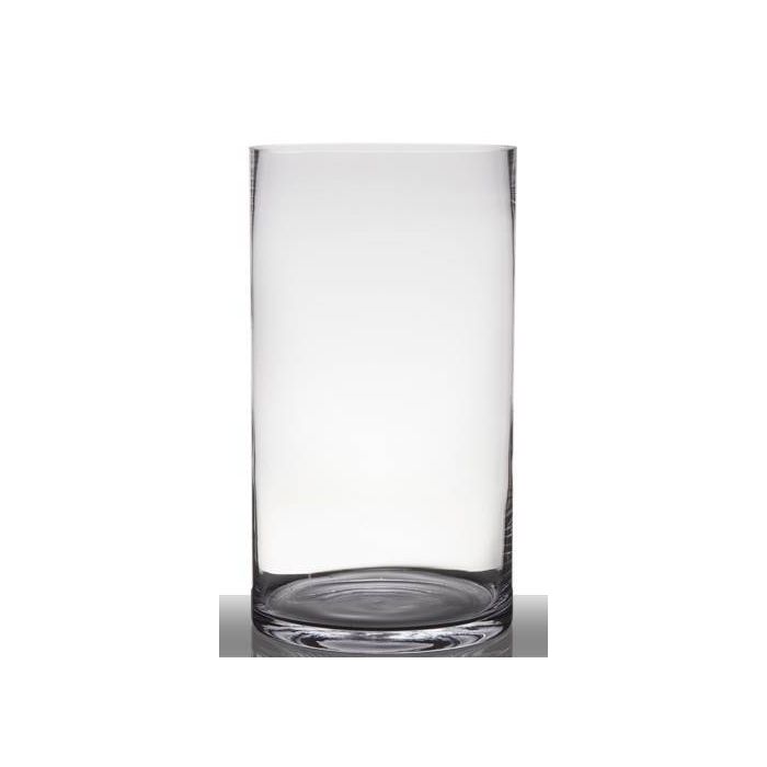 Vaso Cilindrico In Vetro INNA-Glas Sansa, Trasparente, Altezza 25 Cm, Diametro 12 Cm, Portacandela O Centrotavola