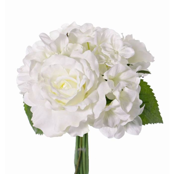 8 Pezzi Bouquet di Ortensie Artificiali Blu, Fiori Finti Realistici con * e Foglie * per Composizioni DIY, Riempimento Vasi, Decorazioni per Casa, Centrotavola Matrimonio o Giardino Esterno, Cottage