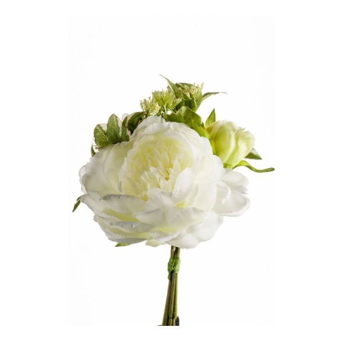 Nearly Natural - Ghirlanda Artificiale Di Peonie E Raccòlto - 76,2 Cm - Fiori Finti Di Qualità Per Decorazione Interna Autunnale - 3