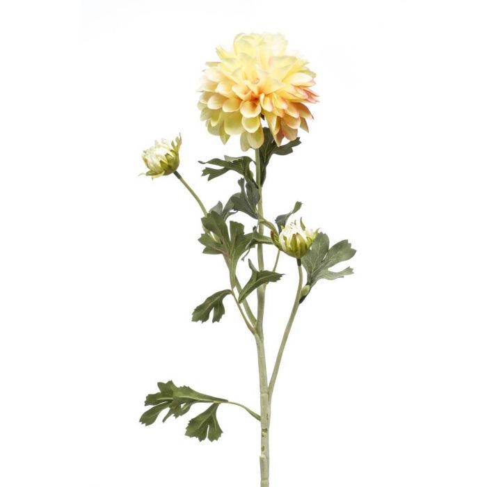 Dalia Artificiale Set 3 Pezzi - Fiori Decorativi 71 Cm, Seta, Per Casa E Matrimoni, Senza Manutenzione - Foto 4