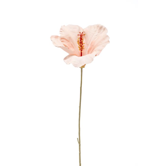Fiore artificiale di ibisco OAHU con fiori, rosa, 65cm