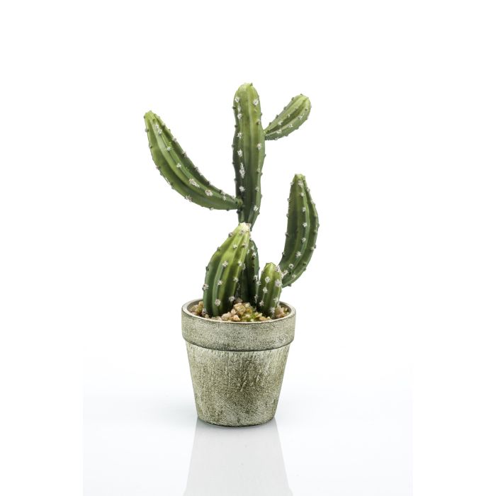 Cactus setsonia finto BELVIS in vaso decorativo, verde, 20cm