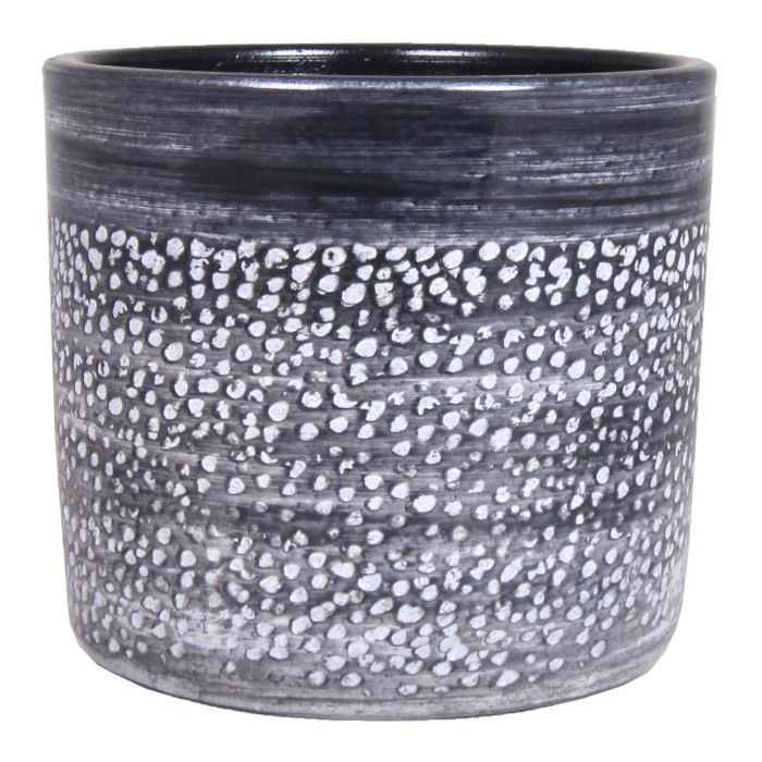 INNA-Glas Portavaso Bianco In Ceramica - Cachepot Conico 17x13,5 Cm Per Ufficio E Casa