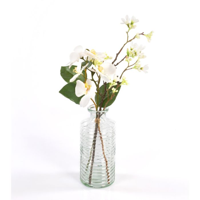 Composizione floreale di orchidee artificiali ANOUK con accessori, crema,  45cm, Ø15cm