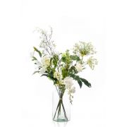 Mazzo di fiori artificiale FEME, bianco, 105cm, Ø40cm