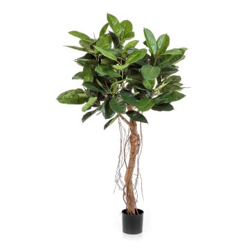 Albero di gomma artificiale ADORU, tronco naturale, verde, 155 cm