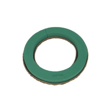 OASIS Schiuma per fiori freschi corona SANEL, Biolit contenitore per carta riciclata, verde, 6 cm, Ø50 cm