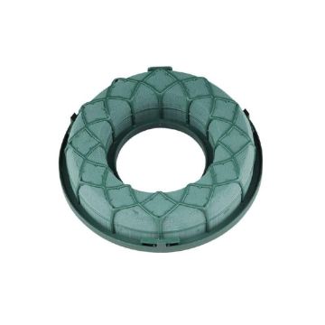 OASIS Ideal schiuma per fiori a stelo SAMOA con base in plastica, griglia, verde, 4 cm, Ø 18 cm