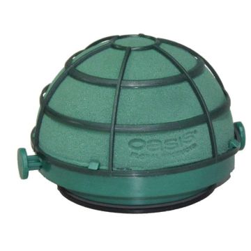 Schiuma umida OASIS SERAPIO per auto Corso, decorazioni per matrimoni, base in plastica, griglia, con ventosa, verde, 6,5 cm, Ø11,5 cm